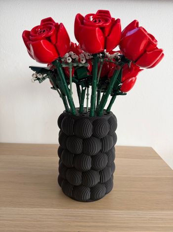 Vase idéal fleurs lego avec support de tiges 3D