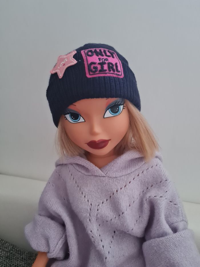 Bonnet fille hiver chaud marine et rose 2 à 4 ans – neuf - photo numéro 2