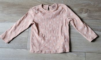 T-shirt à manches longues fleuri taille 24 mois