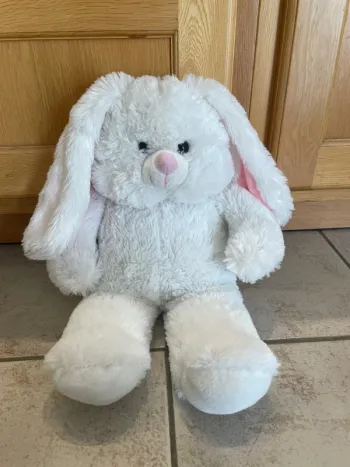 Peluche lapin blanc assez grande (non musicale)