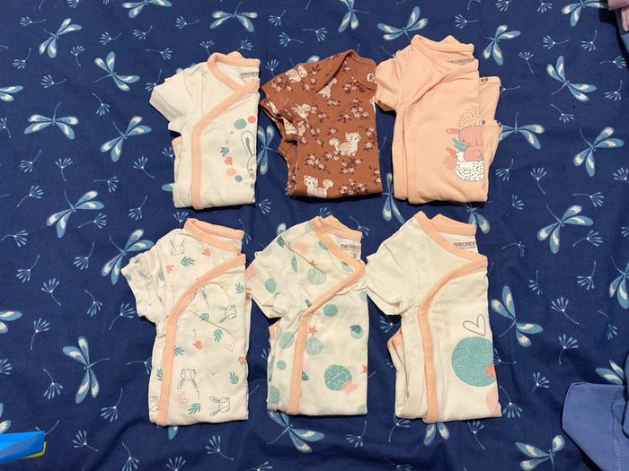 Lot de 6 body 6 mois orchestra C&A