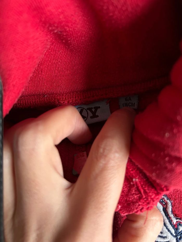 Veste rouge à zip et bouton nky 6 ans - photo numéro 3