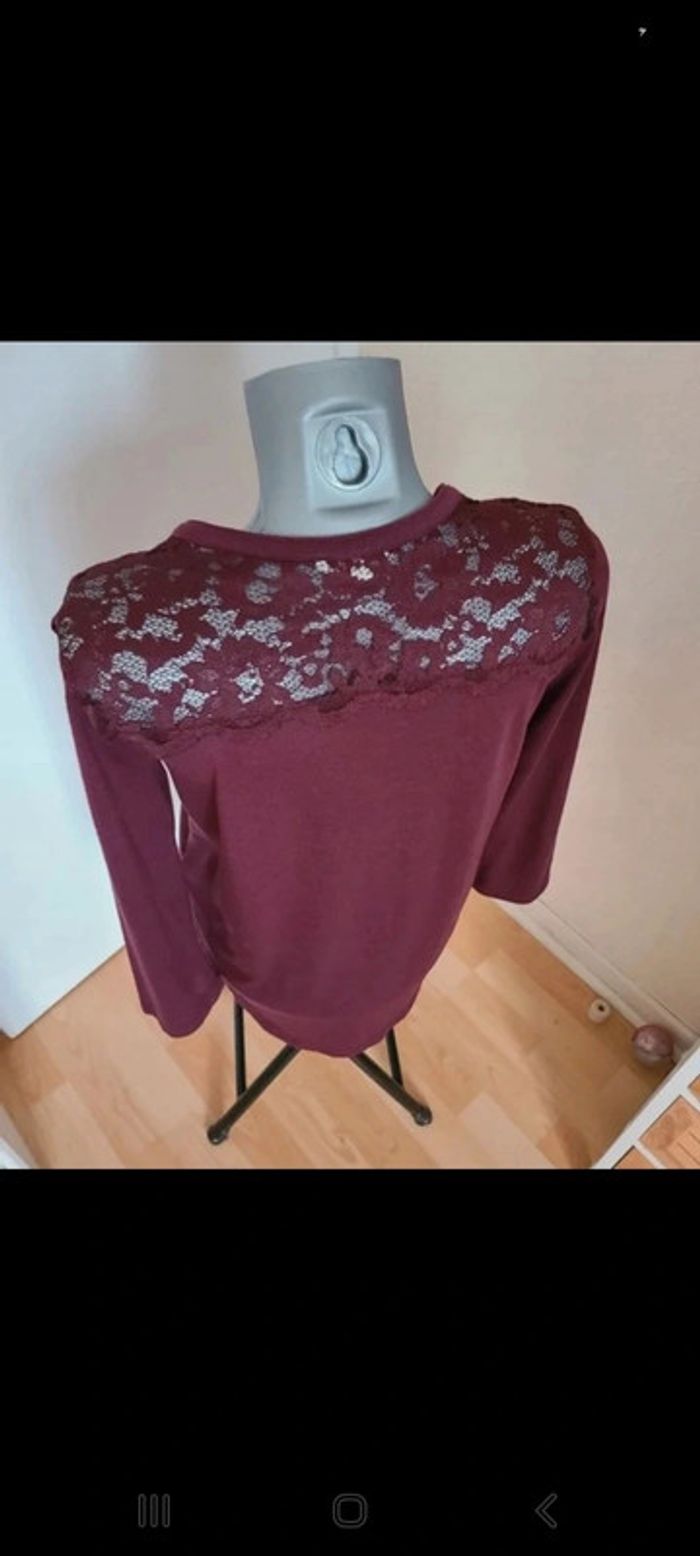 Blouse bordeaux 36/38 - photo numéro 4