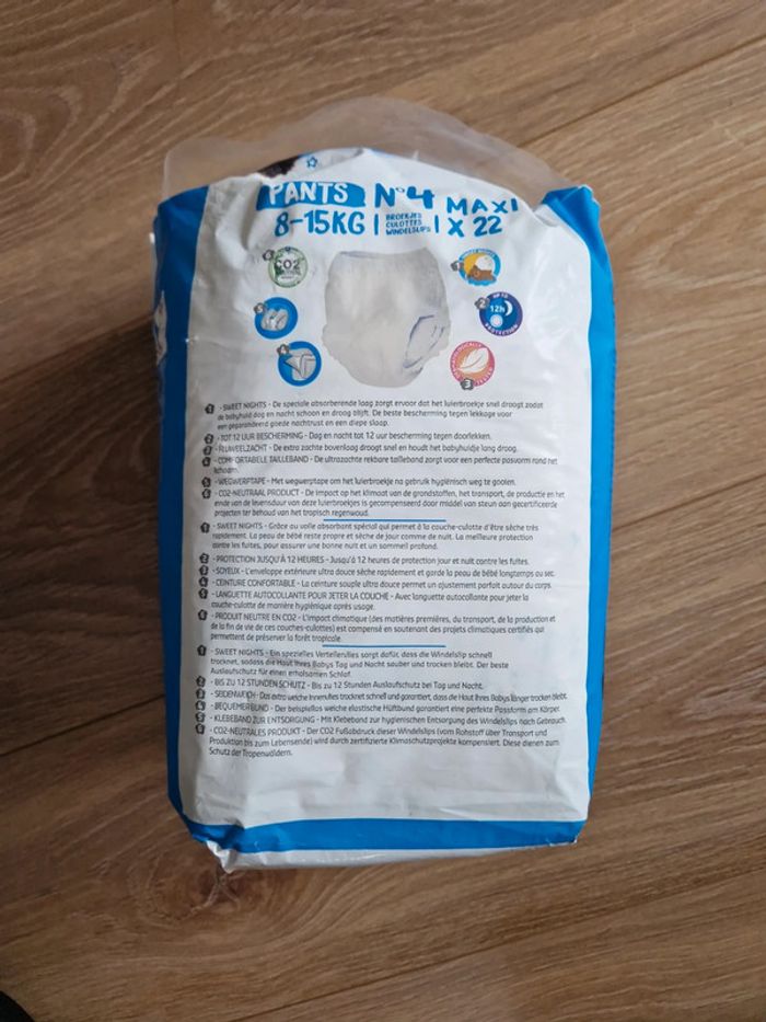 Lot de couches culotte Delhaize pants numéro 4 maxi 8-15 kg - photo numéro 2