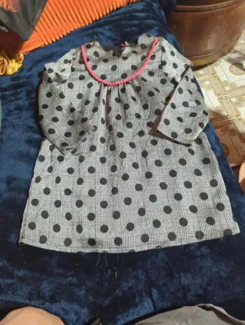 Robe manches longues à pois