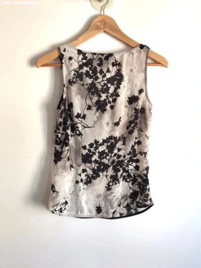 Haut à col bénitier sans manches et à imprimés fleuris H&M taille 34 - photo numéro 5