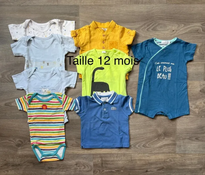 Lot printemps été taille 12 mois (8 articles) Gemo Tape à l’œil Lacoste