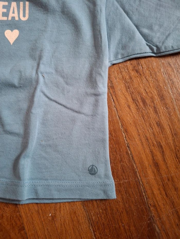 T shirt manches longues neuf petit bateau 6 mois - photo numéro 2
