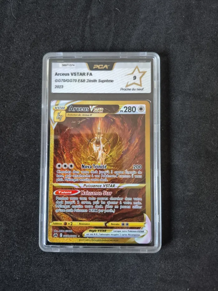 Carte pokemon Arceus Vstar full art Gold GG70/GG70 PCA 9 zénith suprême FR