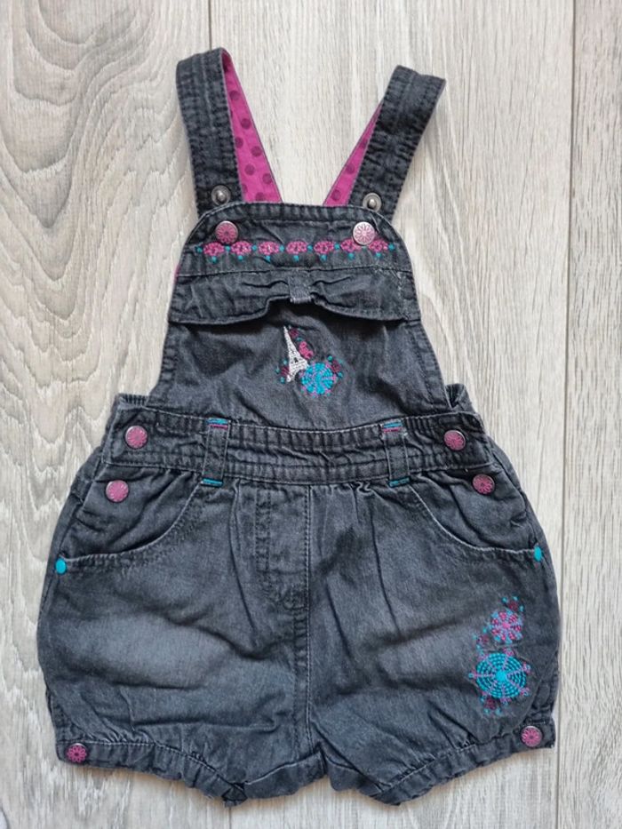 Ensemble tee-shirt + salopette short  6 MOIS - photo numéro 5