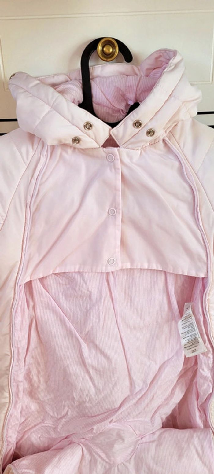 Magnifique Combi-pilote avec moufles, capuche, imperméable-Rose clair-vichy-Jacadi 6mois Neuve - photo numéro 9