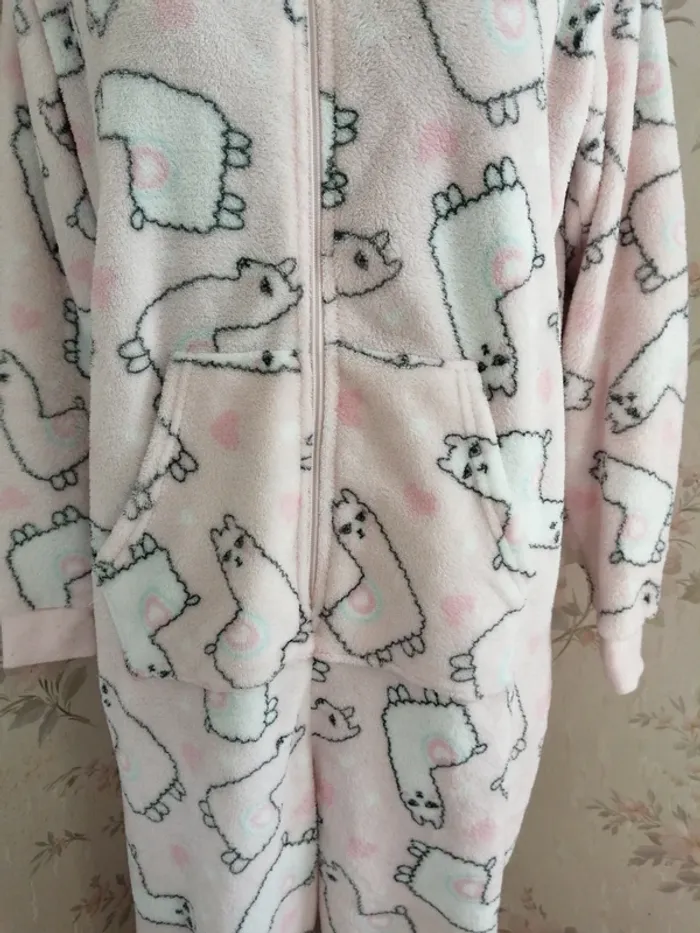Combinaison pyjama rose à motifs lama / lalallama / (S-M) - photo numéro 4