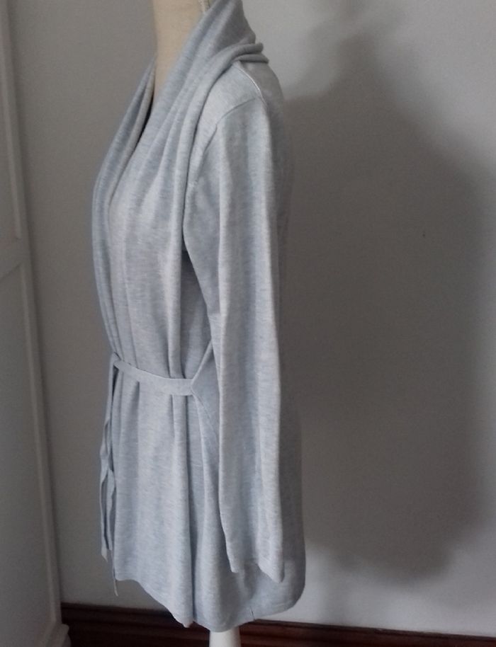 GILET BLEU CIEL CL CHÂLE - ZARA - T.L - photo numéro 8