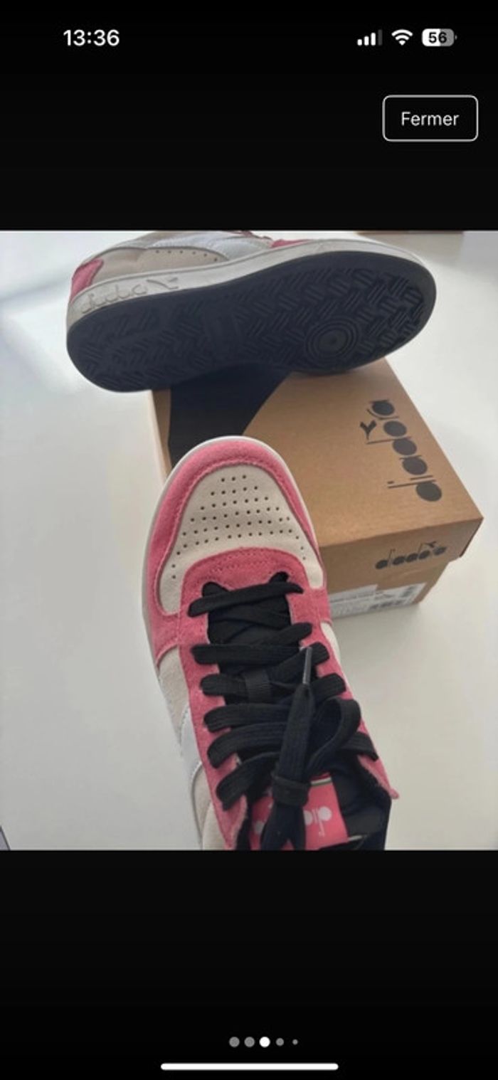Baskets Diadora rose – Taille 38 – Neuf sans étiquette - photo numéro 2