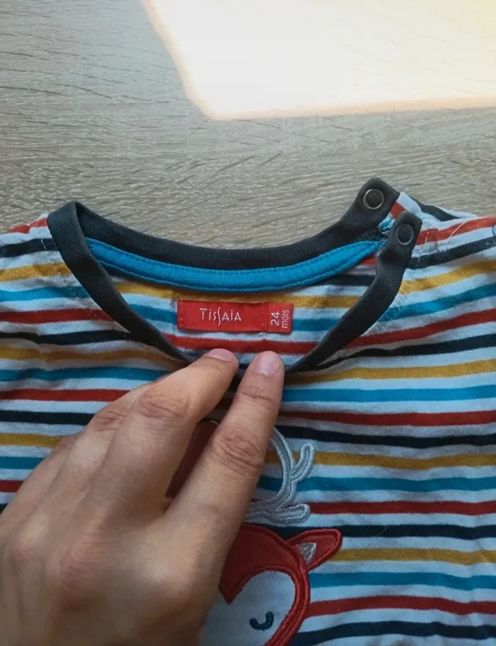 Tee-shirt manches longues tissaia taille 2 ans - photo numéro 3