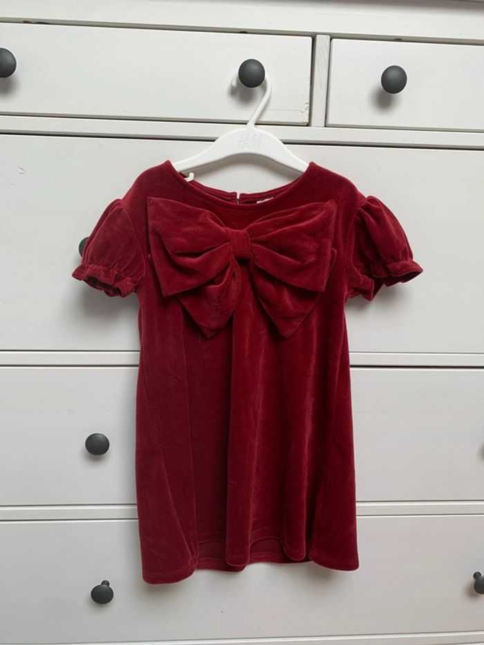 Jolie robe en velours rouge grena | idéal fête mariage événement - photo numéro 1