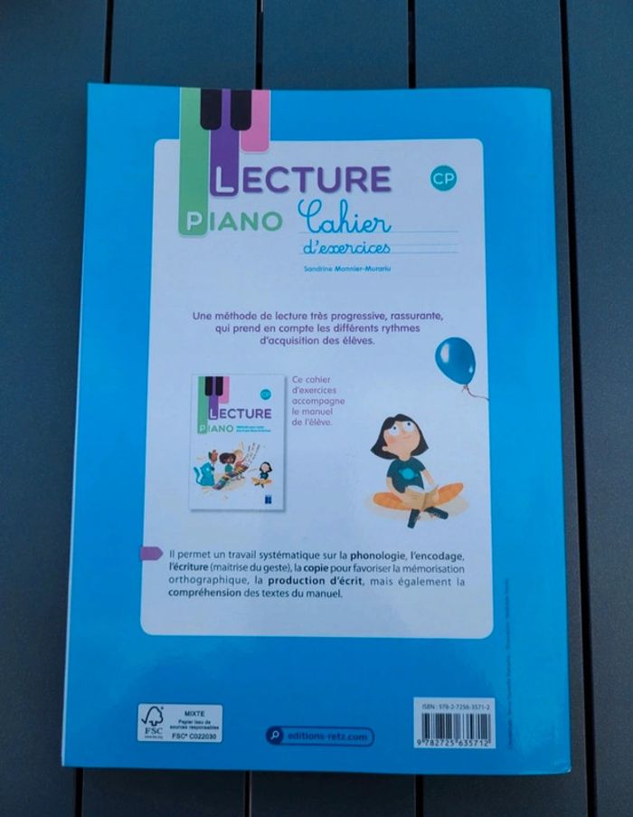 Cahier d'exercices CP Lecture Piano - photo numéro 2