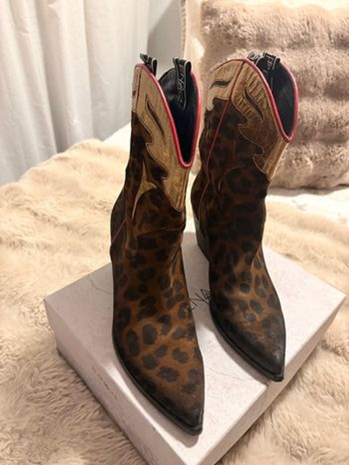 Bottine mode léopard