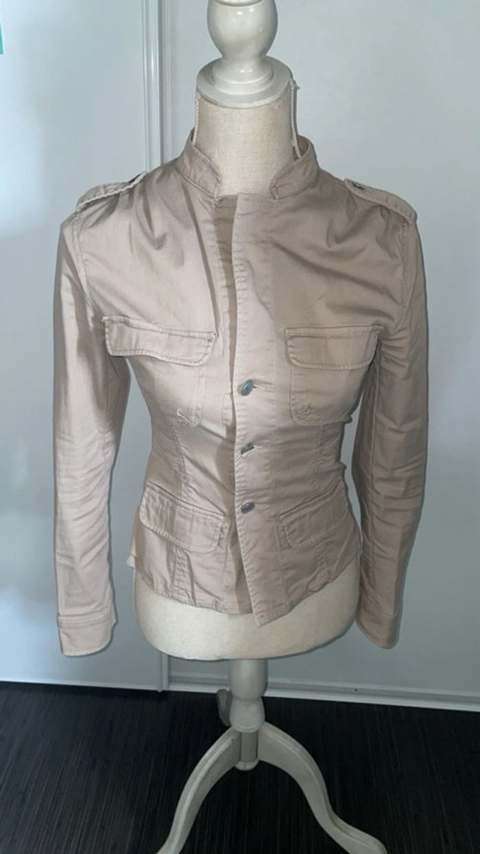 Veste de style militaire saharienne Akac Ecou - XS - Beige