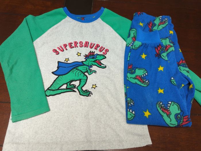 Pyjama garçon dinausore 5-6 ans - photo numéro 2