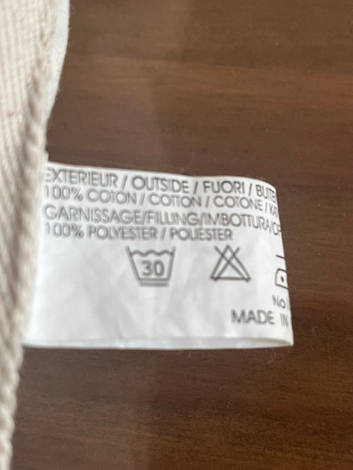 Coussin ours crème 22 cm - photo numéro 3