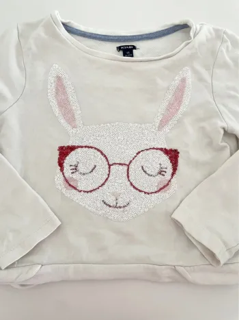 Sweat-shirt lapin sequins Kiabi 6 ans