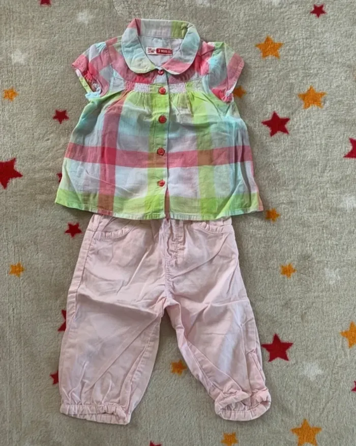 Lot Été Bébé 3M – Sergent Major & DPAM – 5 Tenues Coton Doux Style Rétro Chic - photo numéro 2