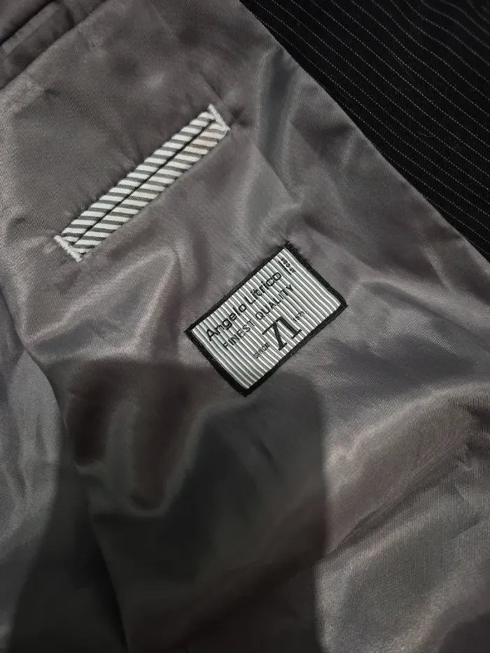 Veste costume noir rayé - photo numéro 3