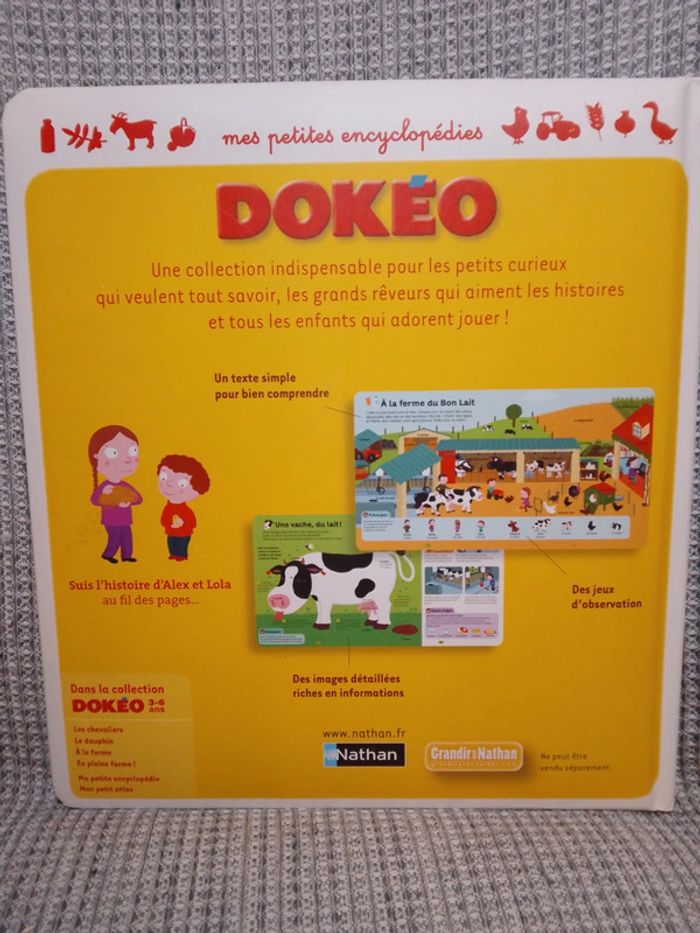 Dokéo à la ferme - Mes petites encyclopédies / Ed. Nathan - photo numéro 2
