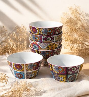 6 bols porcelaine Goa
