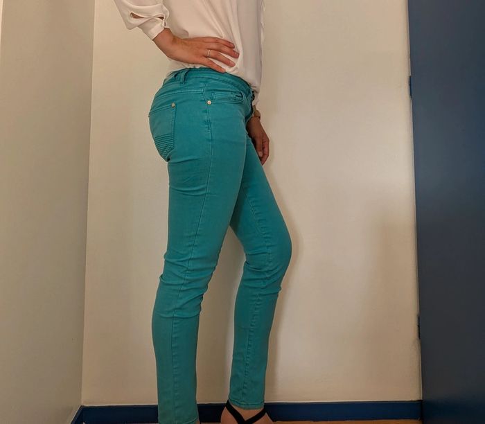 Pantalon Morgan bleu turquoise - photo numéro 3