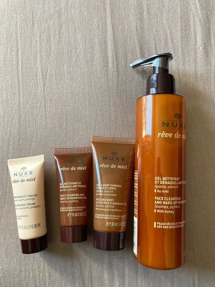Nuxe rêve de miel gel nettoyant démaquillant