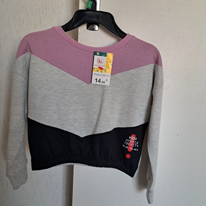 Pull enfant U essentiel Gris