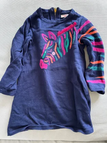 Robe manches longues zèbre