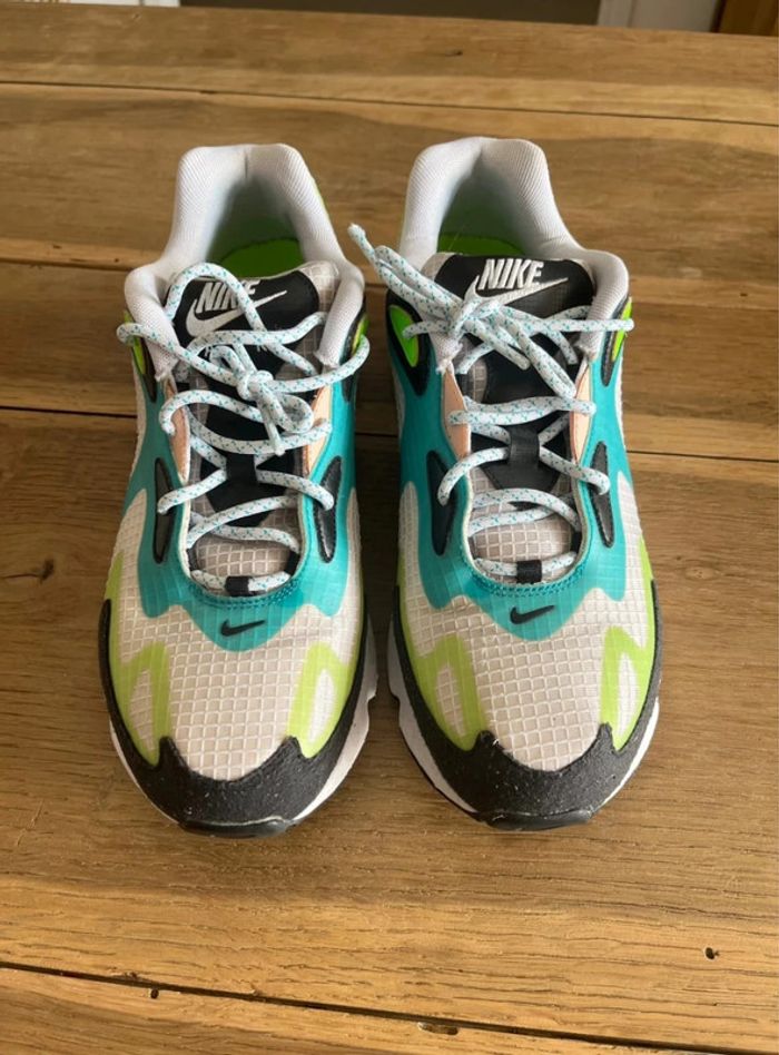Nike Air Max 200 Blanc Vert Electrique Oracle Aqua - photo numéro 4