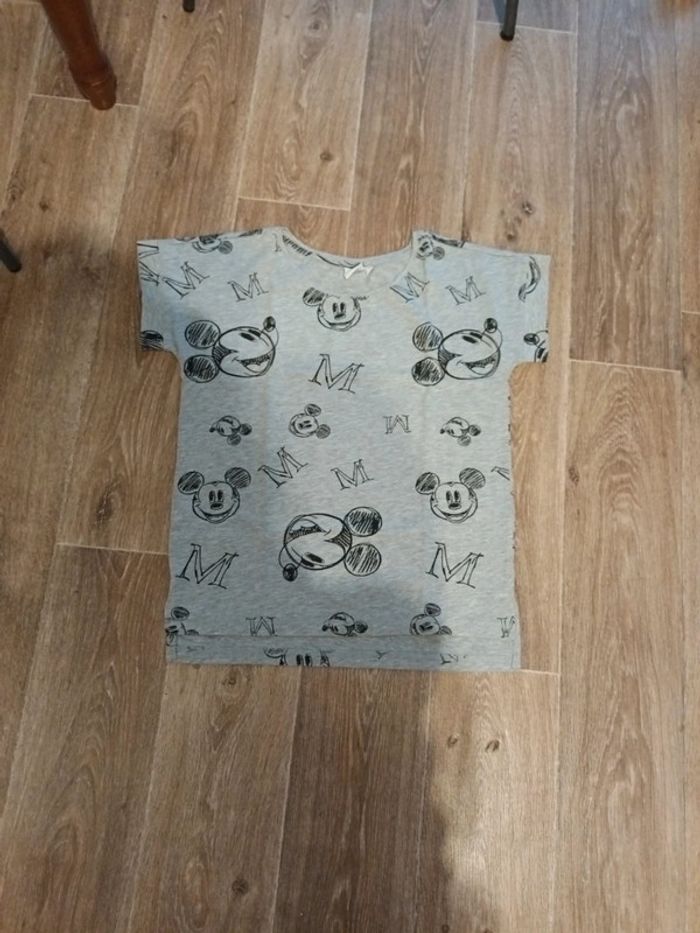 T shirt femme Mickey gris