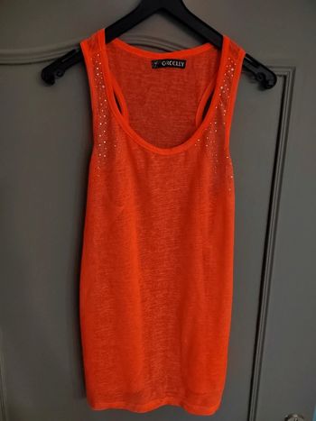 Débardeur orange fluo