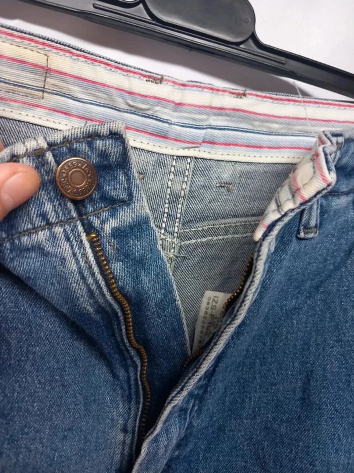 Jeans taille haute Lee vintage Bleu foncé en coton - photo numéro 5
