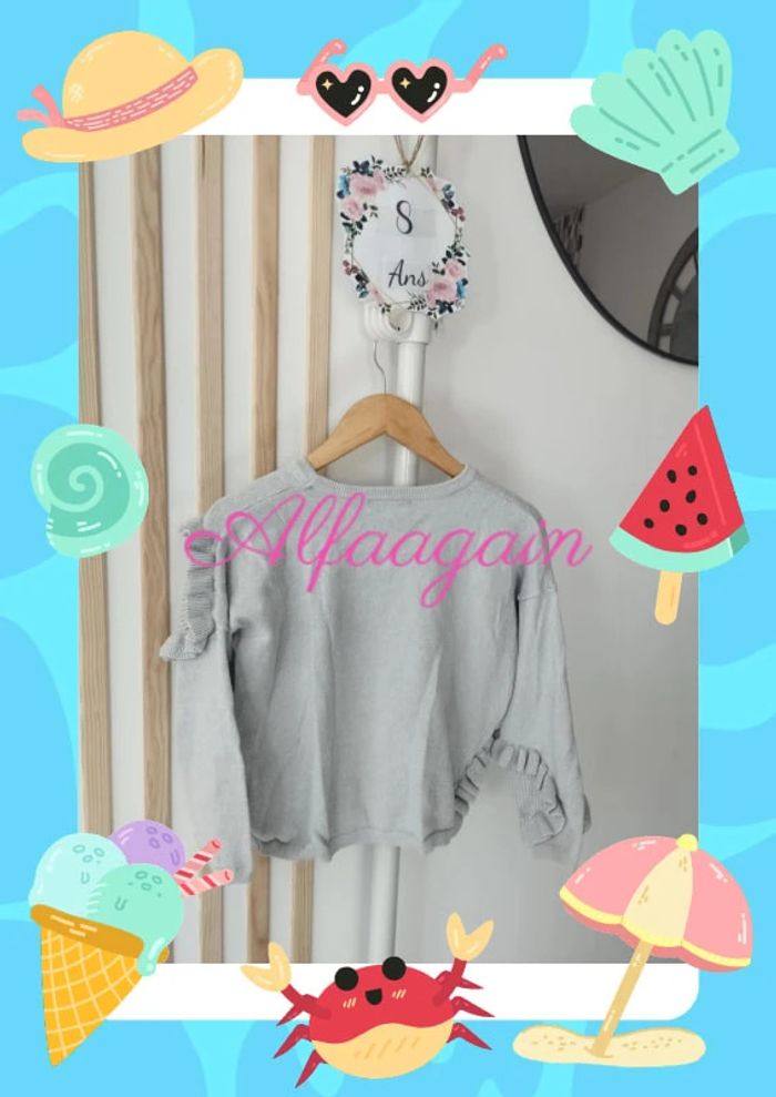 Pull gris catimini 8ans - photo numéro 2