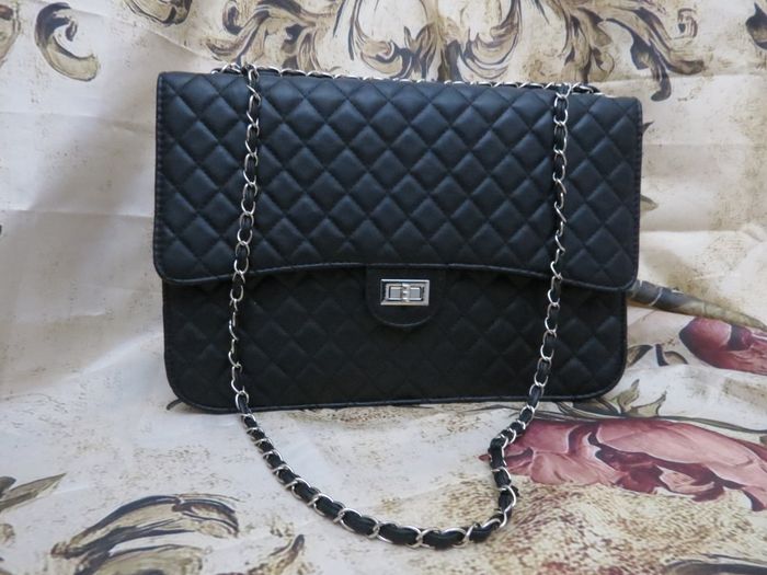 🖤 Sac bandoulière GLO Si&Si noir matelassé – grand format & ultra chic 🖤 - photo numéro 4