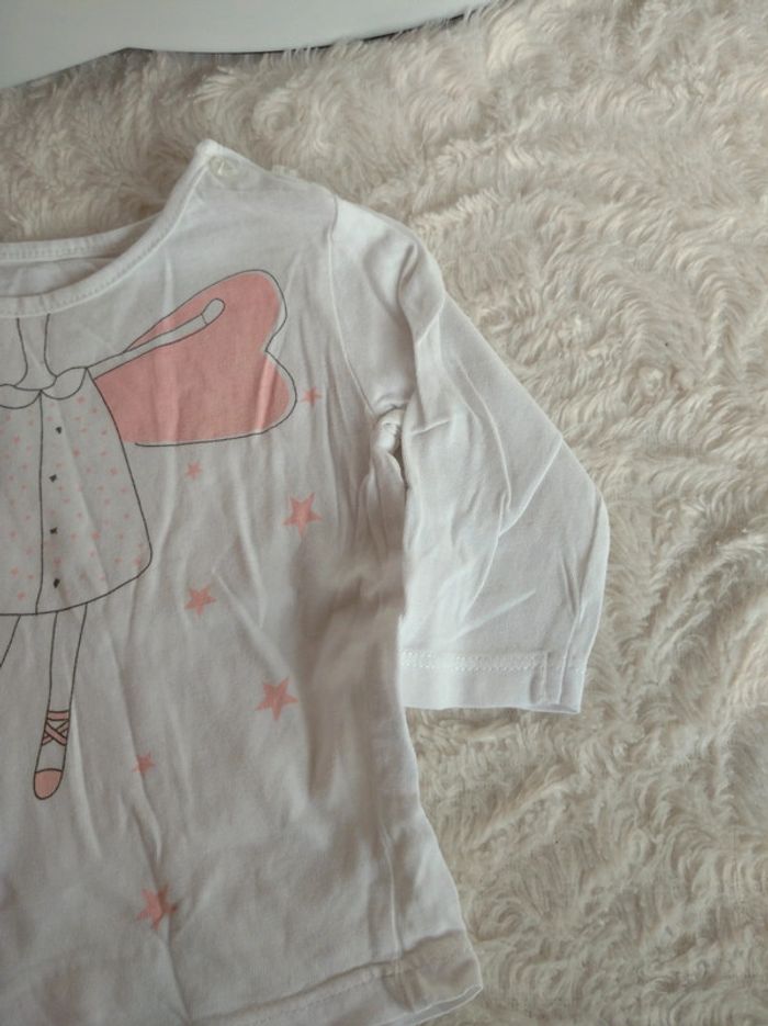 Ensemble (tee shirt manches longues fée+legging cœur) Fille 3 mois - photo numéro 6