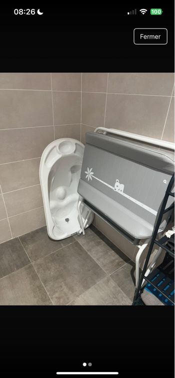 Baignoire table à langer