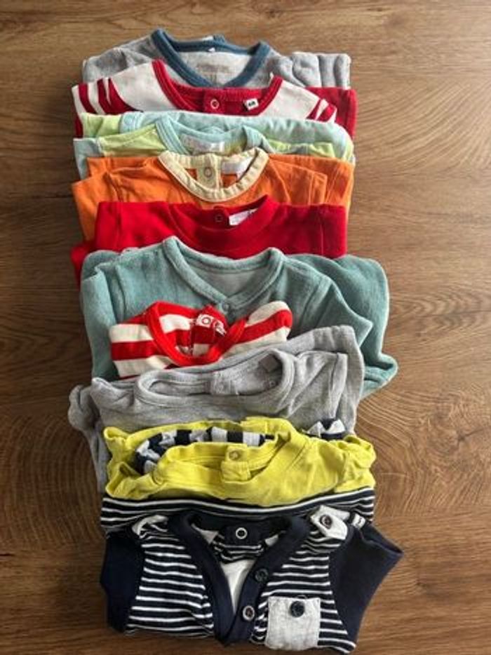 👶 Lot 10 pyjamas bébé garçon de naissance à 12 mois - très bon état - multimarques - photo numéro 1