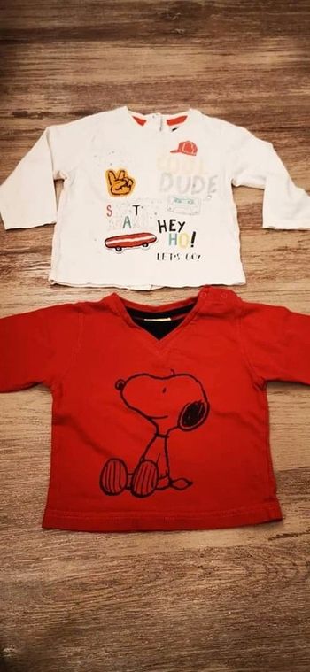Lot de 2 t shirt 12 mois