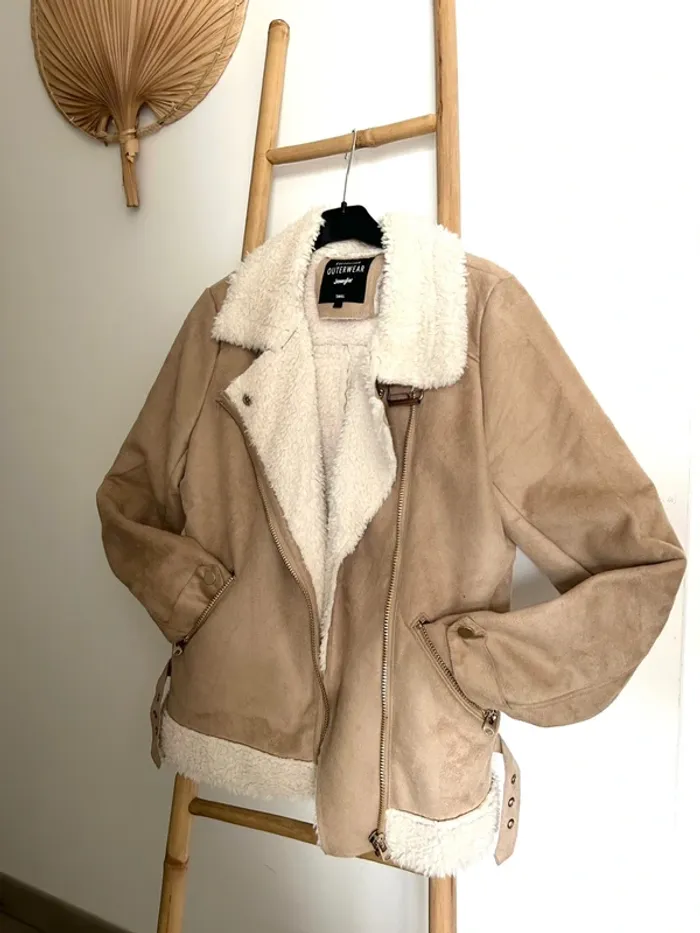 Veste daim/intérieur bouclette