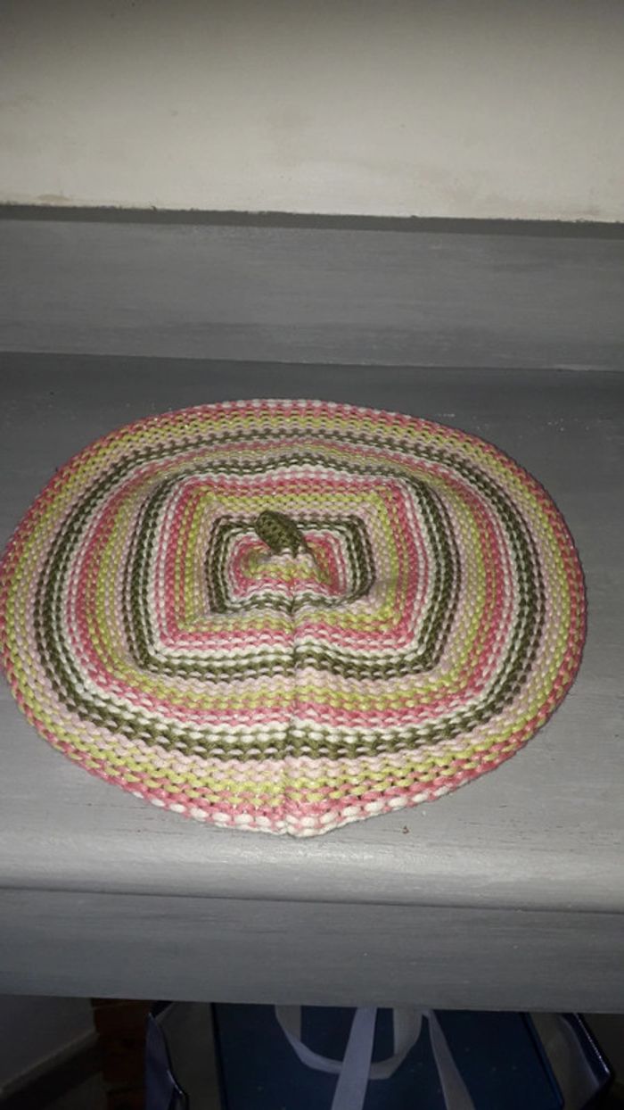 Béret en tricot multicolore - photo numéro 3