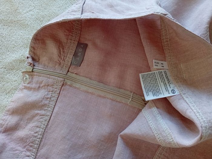 Jupe en lin vieux rose 48 - photo numéro 7