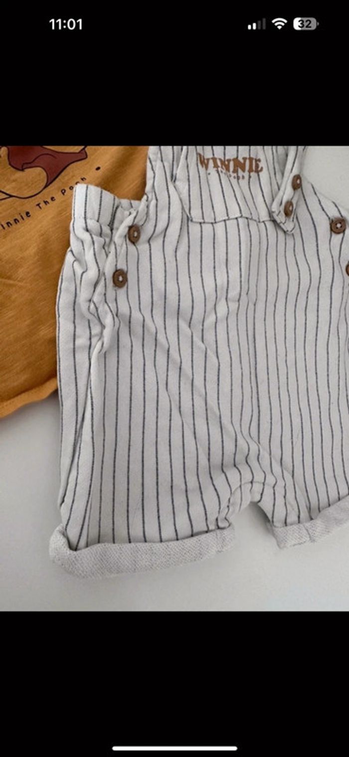Lot salopette t shirt winnie - photo numéro 3
