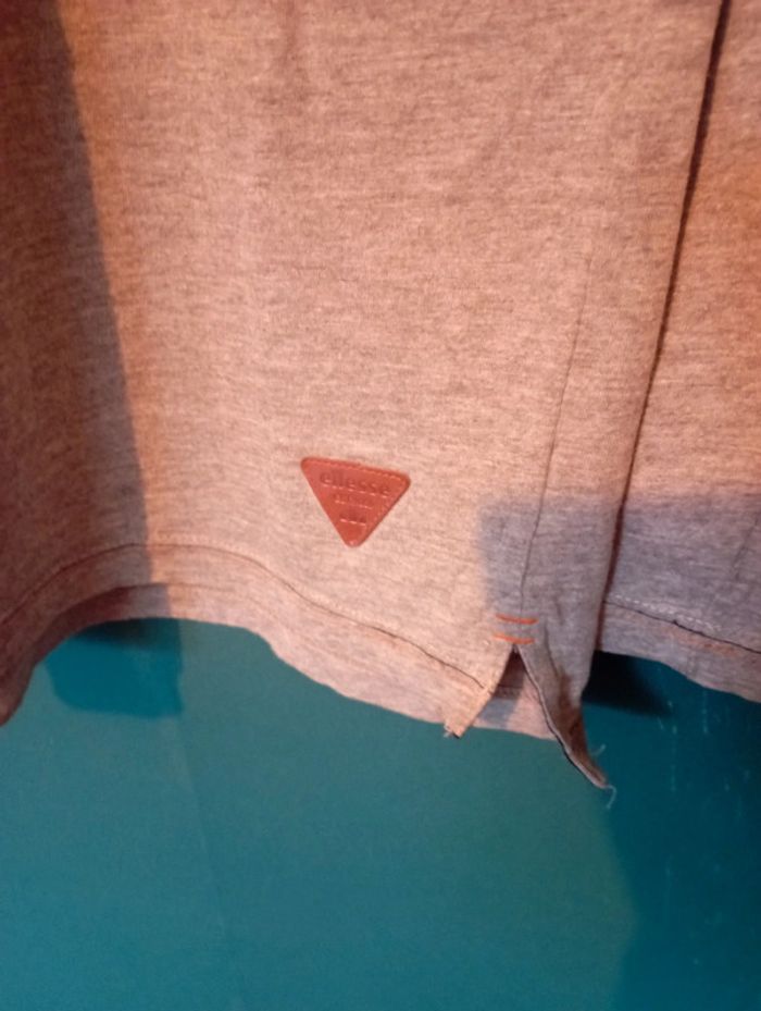 Tee shirt coton homme gris/bleu marine - photo numéro 6