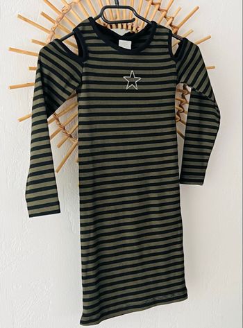 Robe Fourreau Rayée - Zara Kids (6-7 ans)